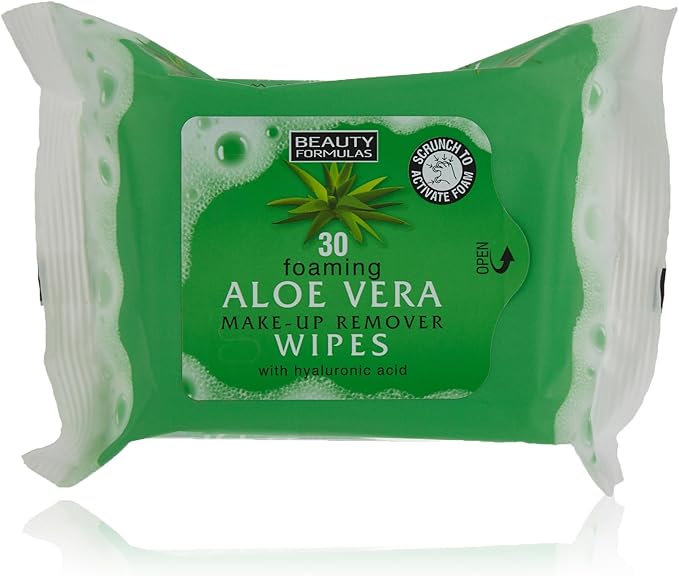 Beauty Formulas Aloe Vera Makeup Remover Wipes