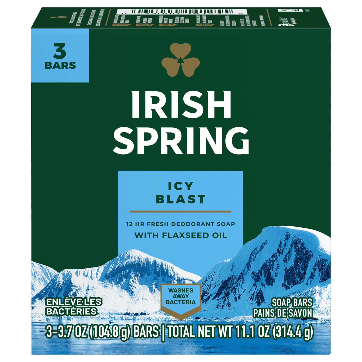 Irish Spring Icy Blast Soap 3 Pack