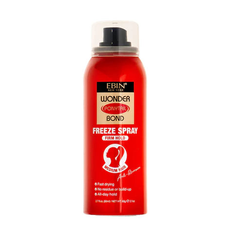 EBIN Wonder Ponytail Bond Freeze Spray Firm Hold Medium Hair 80ml