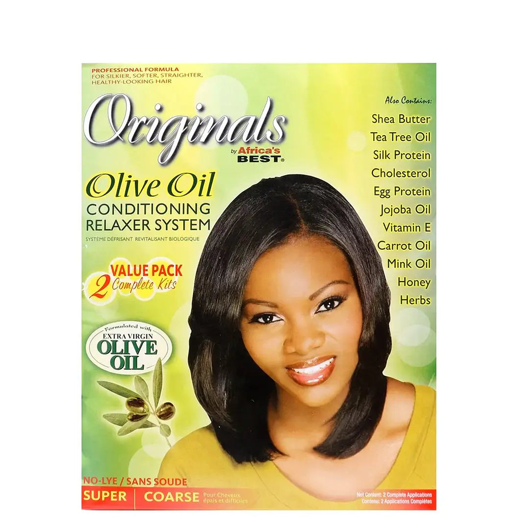 Africa's Best Originals Olive Oil Relaxer Kit Super 2 Application