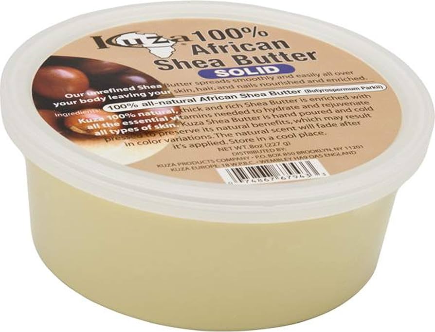 Kuza 100% Pure African Shea Butter White Solid 8oz