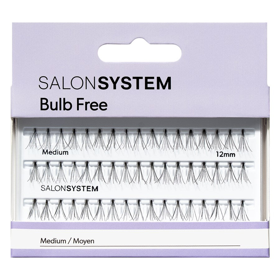 Salon System Bulb Free Eyelashes Medium 12mm