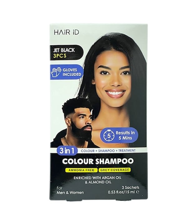 Hair iD 3 in 1 Colour Shampoo - Jet Black