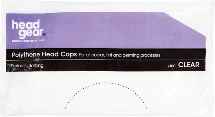 Head Gear Polythene Head Caps Clear 100pcs