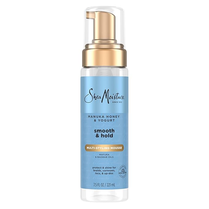 Shea Moisture Manuka Honey Yogurt Smooth and Hold Styling Mousse 7.5oz