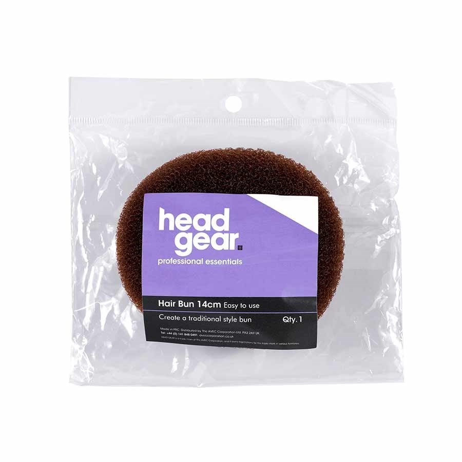 Head Gear Hair Bun Ring 14cm Brown