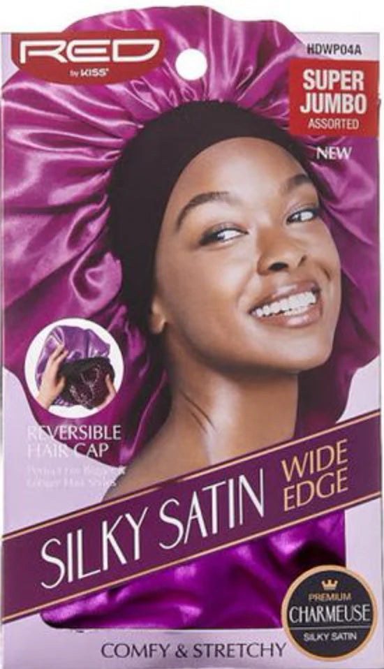 Red by Kiss Wide Edge Silky Satin Cap Super Jumbo Assorted HDWP04A