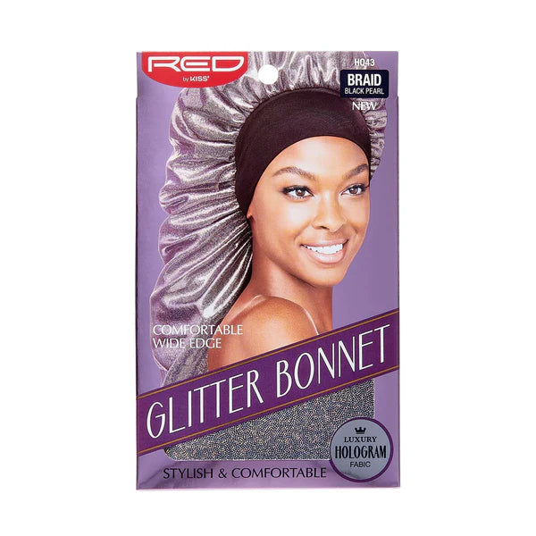 Red by Kiss Glitter Braid Bonnet Black Pearl HQ43