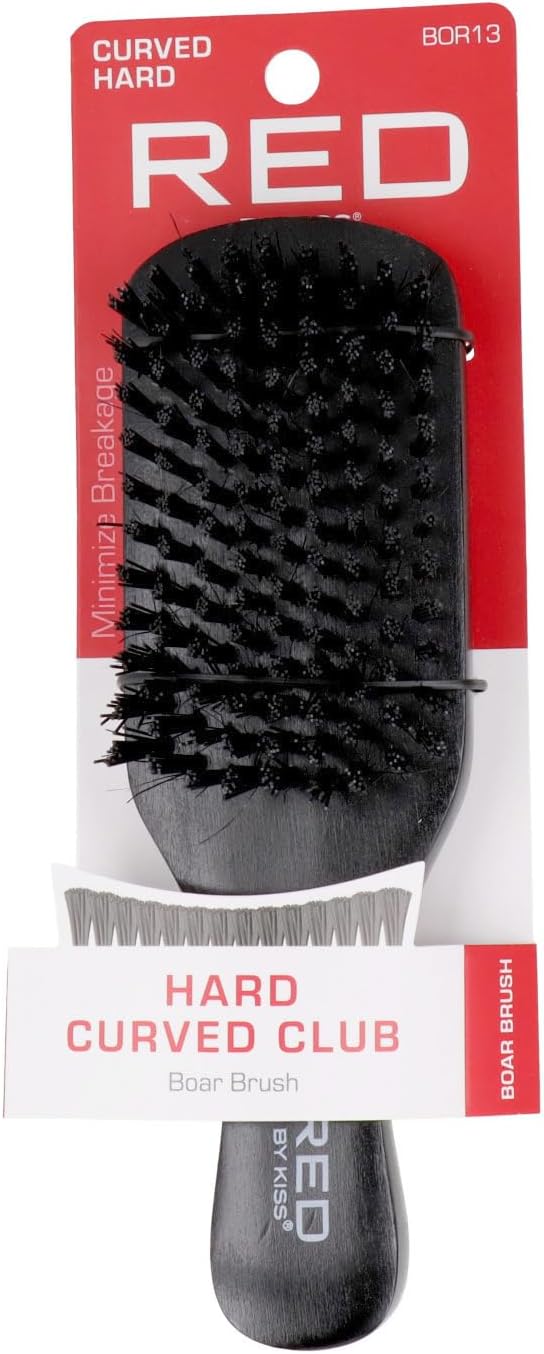 Red by Kiss Hard Curved Club Brush BOR13