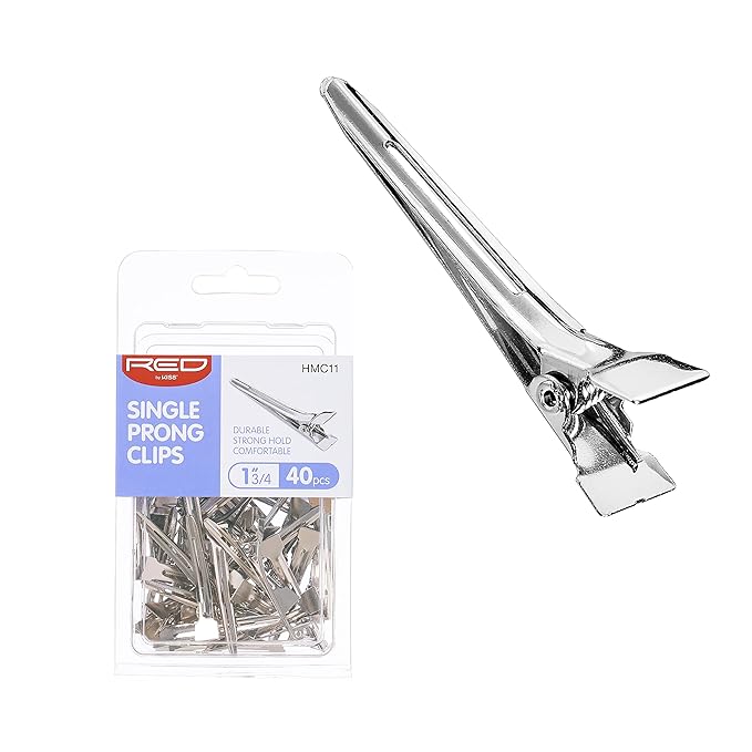 Red by Kiss Single Prong Clips 40pc 1.75in HMC11