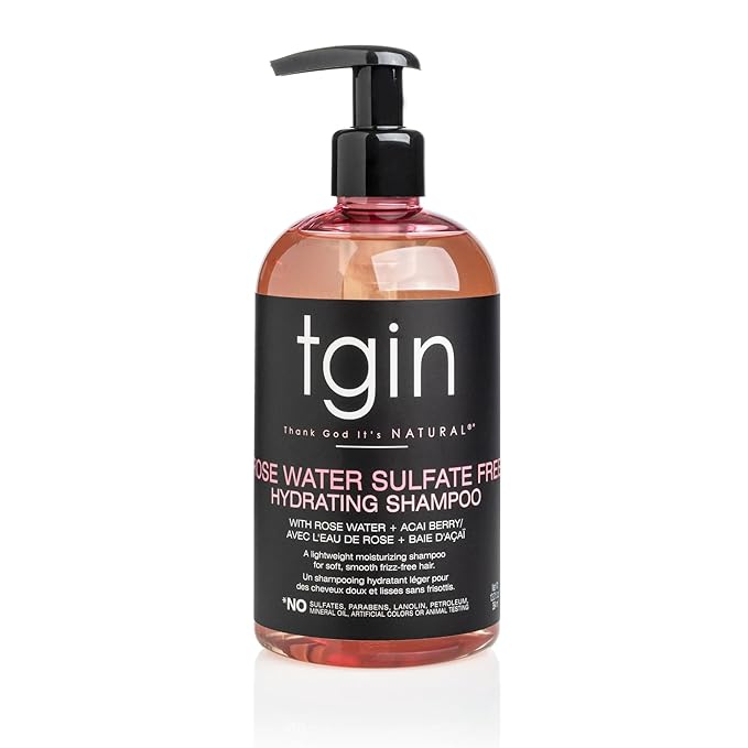 TGIN Rose Water Sulfate Free Hydrating Shampoo 13oz