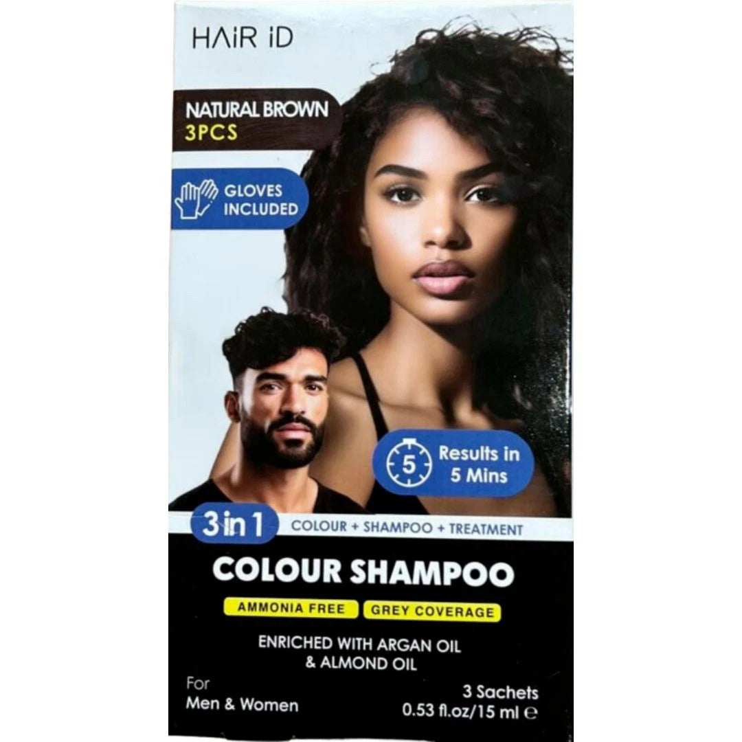 Hair iD 3 in 1 Colour Shampoo - Natural Brown