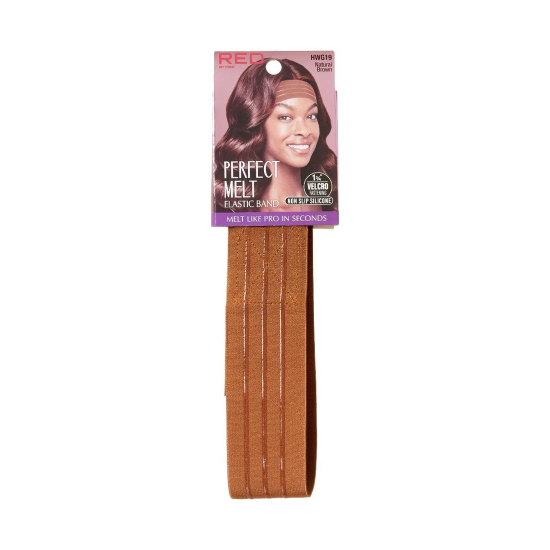 Red by Kiss Perfect Melt Wig Band 1 3/4in Silicone Natural Brown HWG19