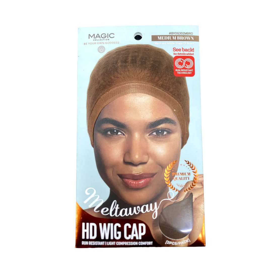 Magic Collection Meltaway HD Wig Cap 2pc Medium Brown - BYOG302MBRO