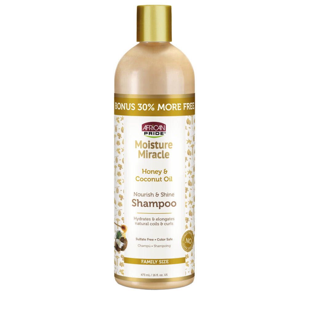 African Pride Moisture Miracle Honey and Coconut Shampoo 16oz