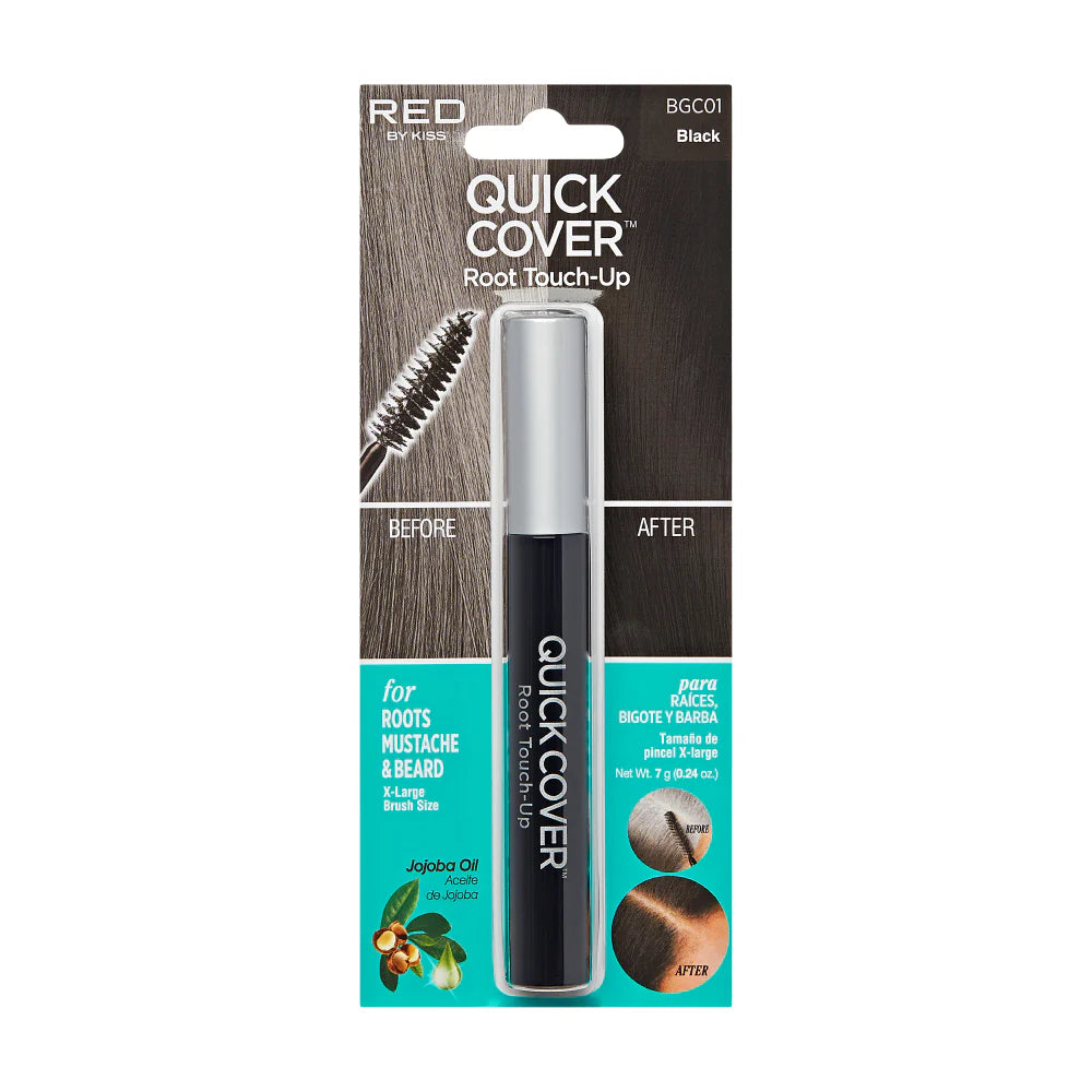 Red by Kiss Quick Cover Root Touch Up Brush 7g - Black BGC01