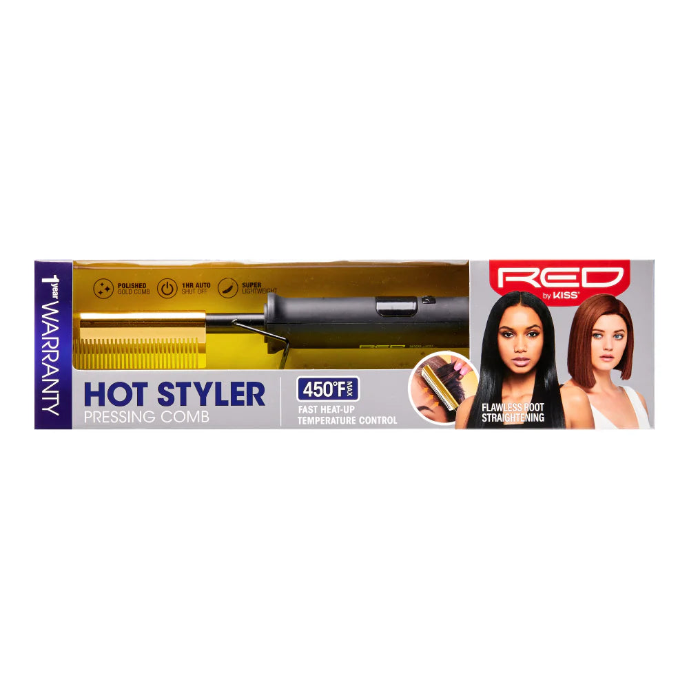 Red by Kiss Hot Styler Pressing Comb HC01G