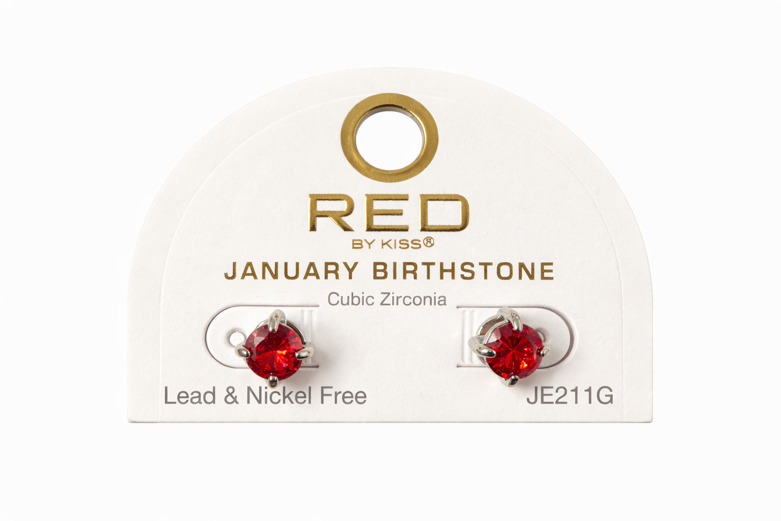 Red by Kiss Cubic Zirconia Birthstone Earrings January JE211G