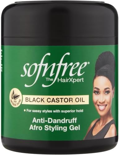 Sof n Free Black Castor Oil Anti Dandruff Afro Styling Gel 500ml