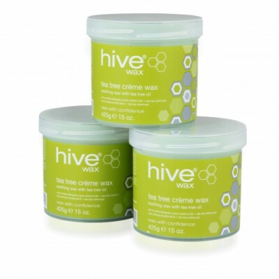 Hive Wax Tea Tree Creme Wax 425g 3 Pack