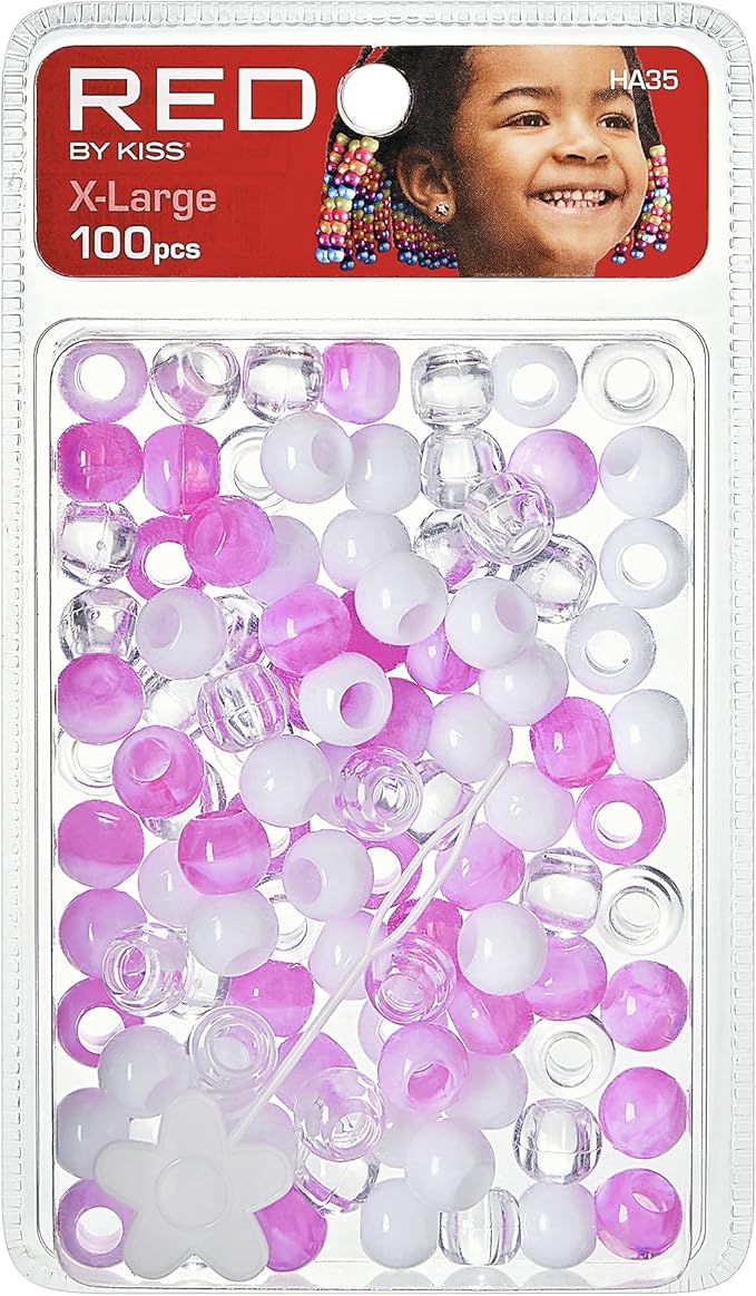 Red by Kiss Hair Beads X Large Purple Ombre 100pc HA35