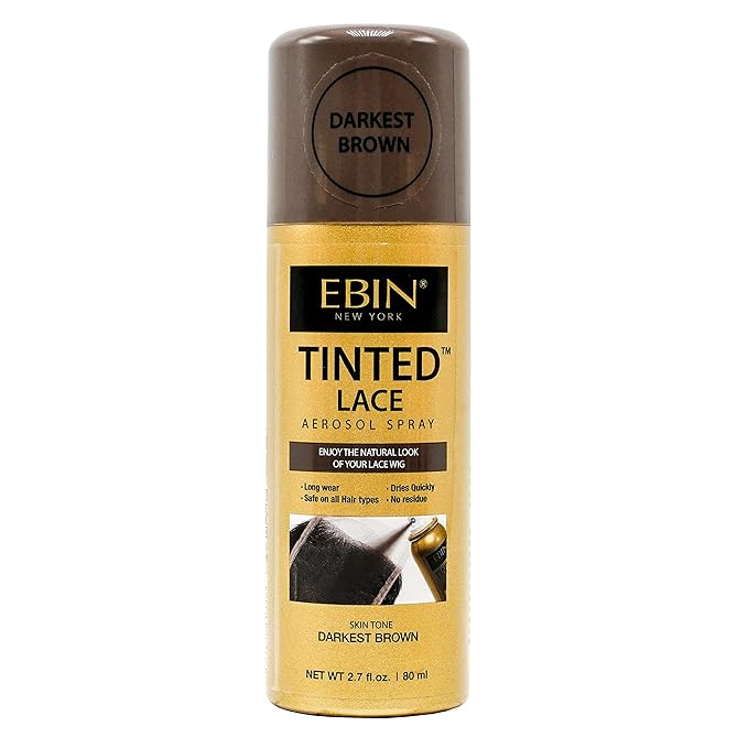 EBIN Tinted Lace Spray Darkest Brown 80ml