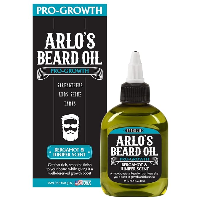 Arlo's Pro Growth Beard Oil - Bergamot Juniper 75ml