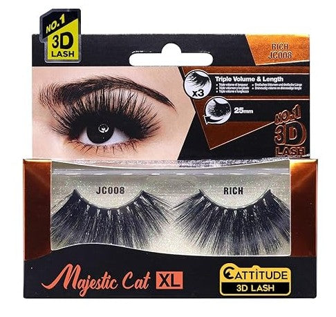 EBIN Cattitude Eyelashes - Majestic Cat XL Rich 008