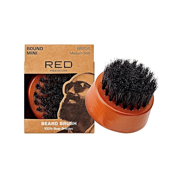 Red by Kiss Premium Beard Brush Round Mini BR204