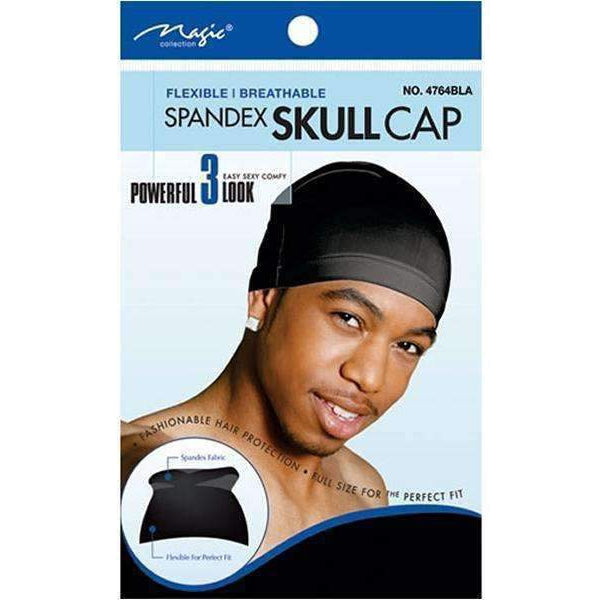Magic Collection Spandex Skull Cap - 4764BLA