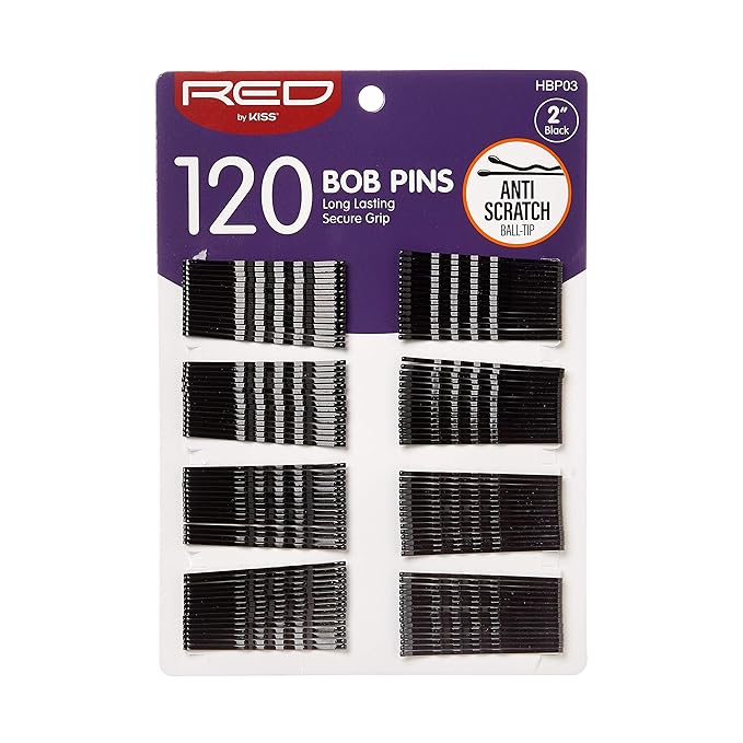 Red by Kiss Bob Pins 120pc 2in HBP03