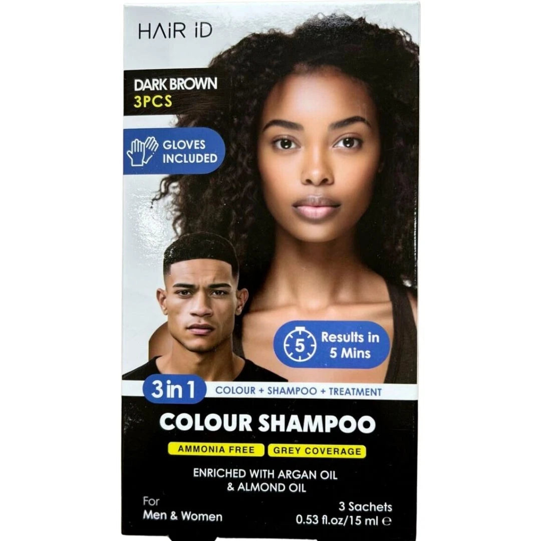 Hair iD 3 in 1 Colour Shampoo - Dark Brown