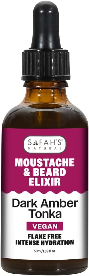 Safahs Natural Beard Elixir Dark Amber Tonka 50ml