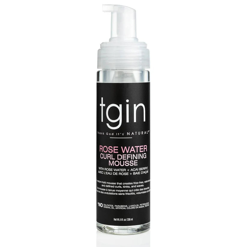 TGIN Rose Water Curl Defining Mousse 8oz