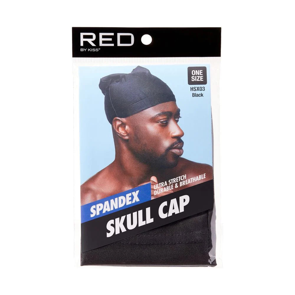 Red by Kiss Spandex Skull Cap Black HSX03
