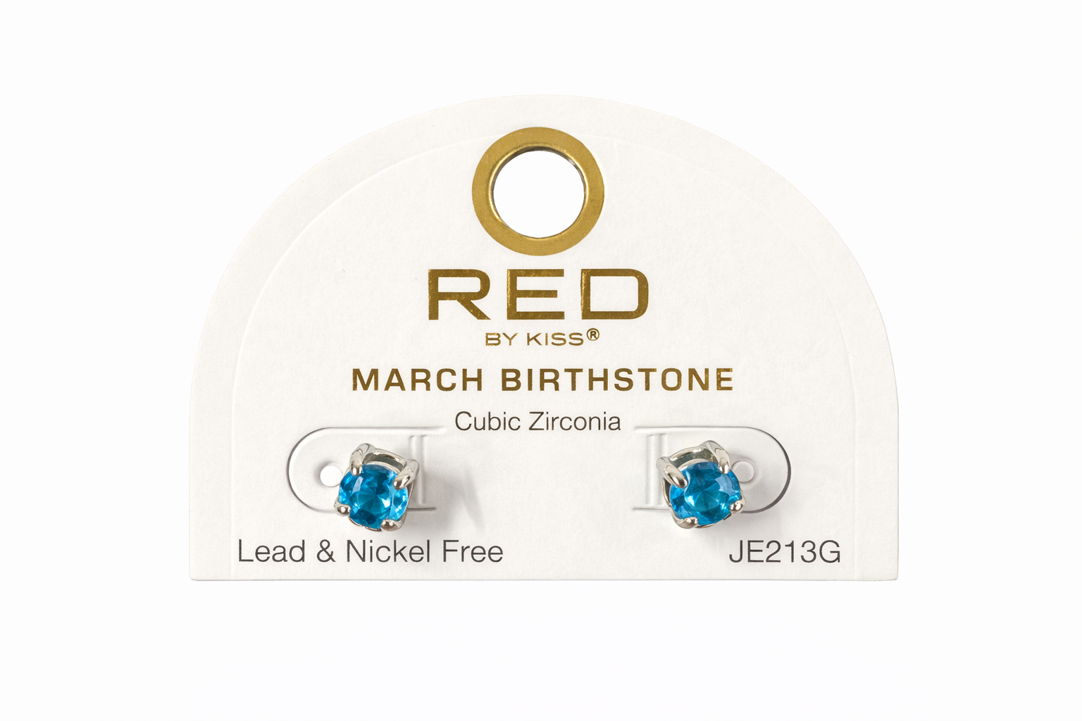 Red by Kiss Cubic Zirconia Birthstone Earrings March JE213G