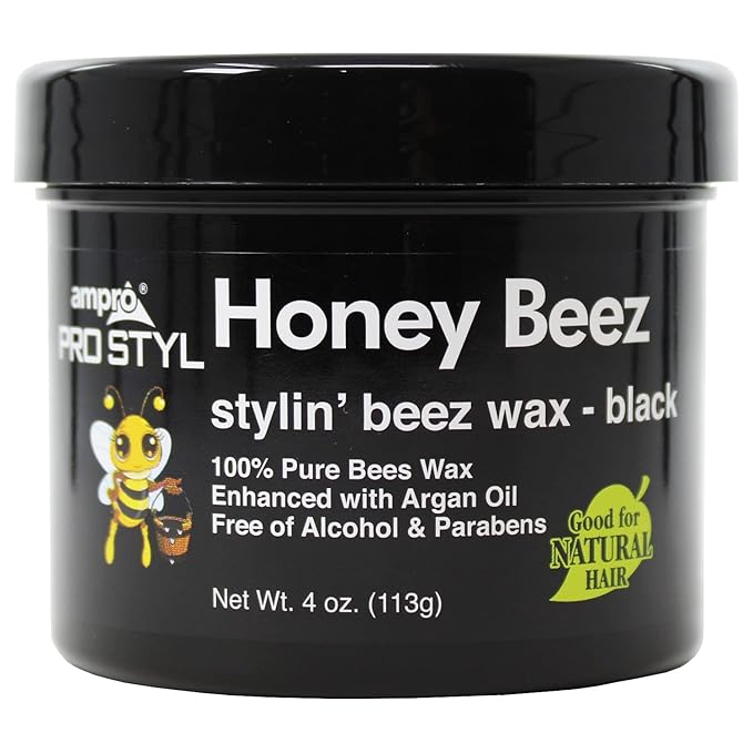 Ampro Pro Style Honey Bees Wax Black 4oz