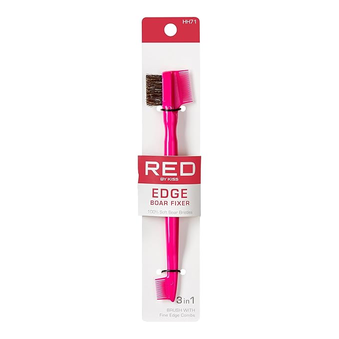 Red by Kiss Edge Brush Boar Fixer 3 in 1 HH71