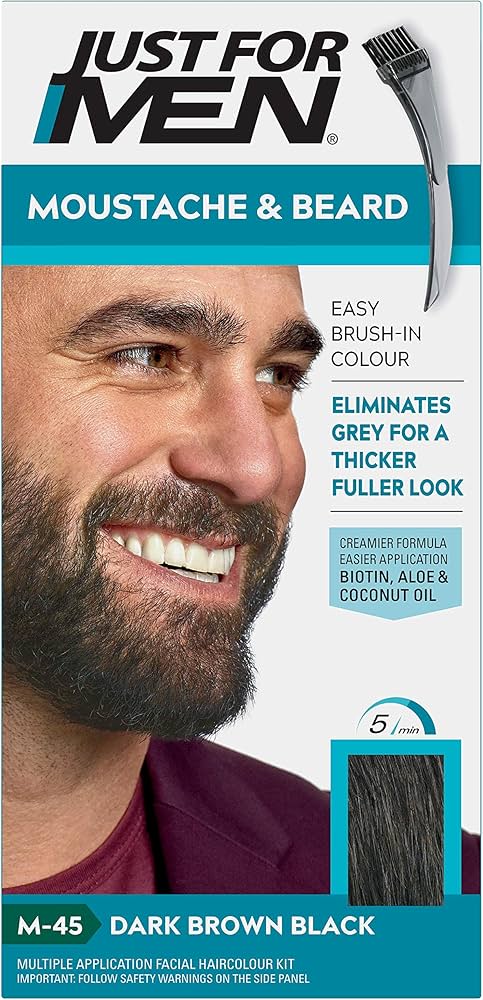 Just For Men Moustache and Beard Colour - Dark Brown Black M45
