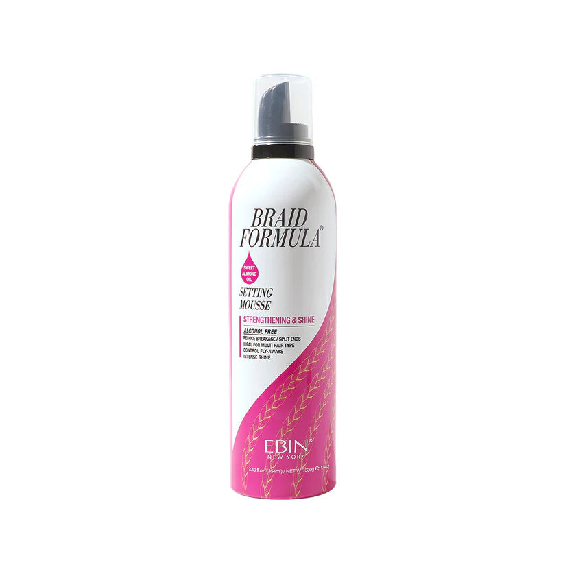 EBIN Braid Formula Setting Mousse - Sweet Almond Oil 354ml