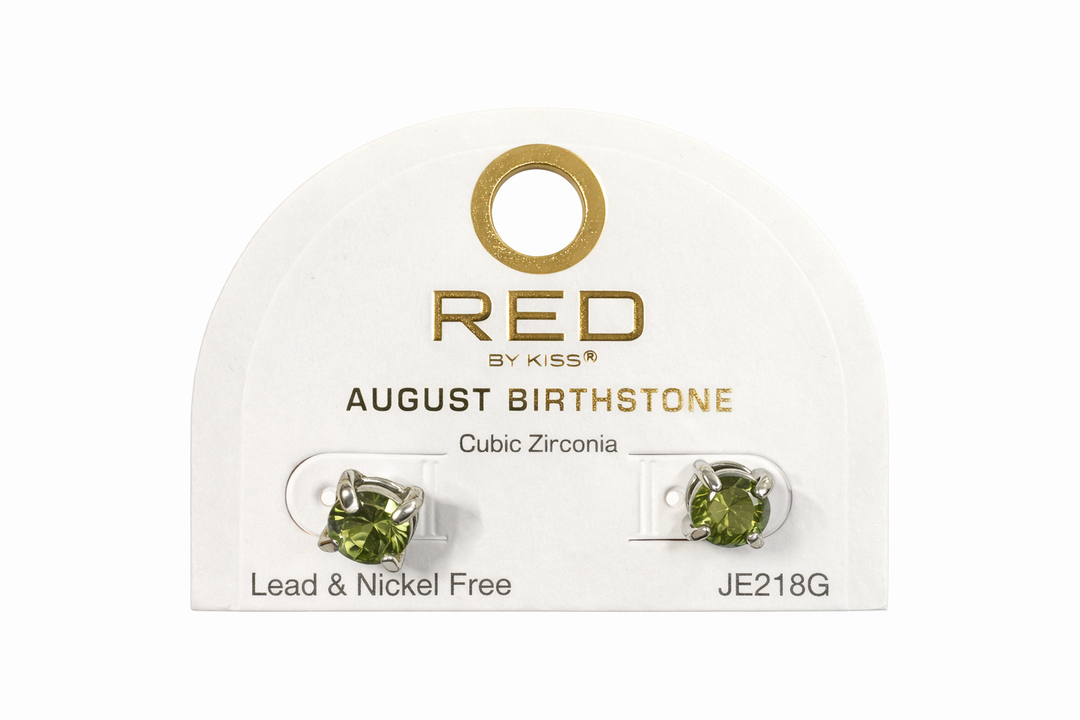 Red by Kiss Cubic Zirconia Birthstone Earrings August JE218G