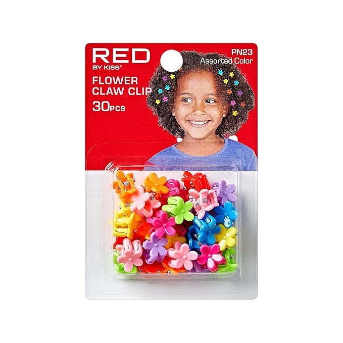 Red by Kiss Flower Claw Clip 30pc Assorted Colours PN23