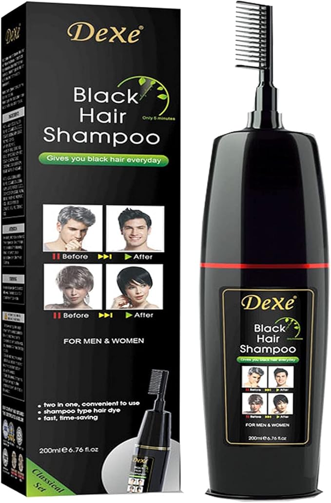Dexe Black Hair Colour Shampoo 200ml