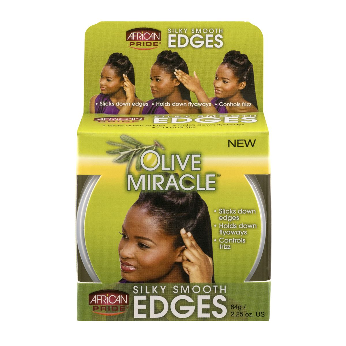 African Pride Olive Miracle Super Hold Smooth Edges 2.25oz