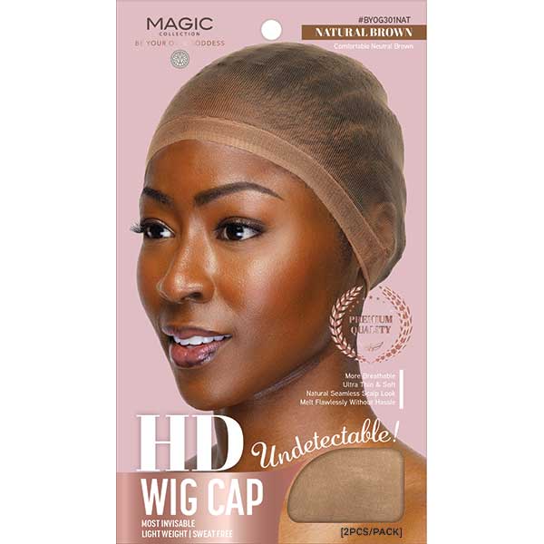 Magic Collection Undetectable HD Wig Cap 2pc Natural Brown - BYOG301NAT