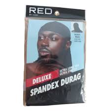 Red by Kiss Deluxe Spandex Durag Black HDU01