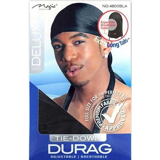 Magic Collection Deluxe Tie Down Durag - 4800BLA