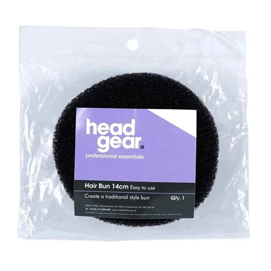 Head Gear Hair Bun Ring 14cm Black