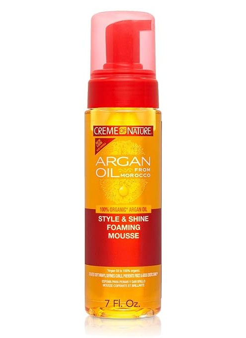 Creme of Nature Argan Oil Style and Shine Foaming Mousse 7oz