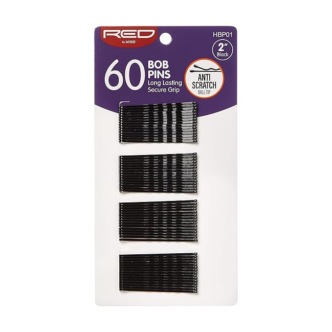 Red by Kiss Bob Pins 60pc 2in HBP01